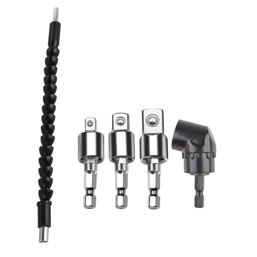 CPAN Right Angle Drill Flexible Shaft Bit Extension Screwdriver Holder Socket Adapter