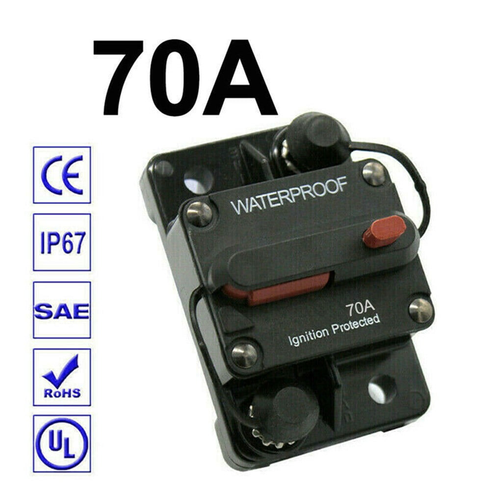 CPAN Waterproof Car Circuit Breaker Fuse Reset 30300 Amp 12V24V DC
