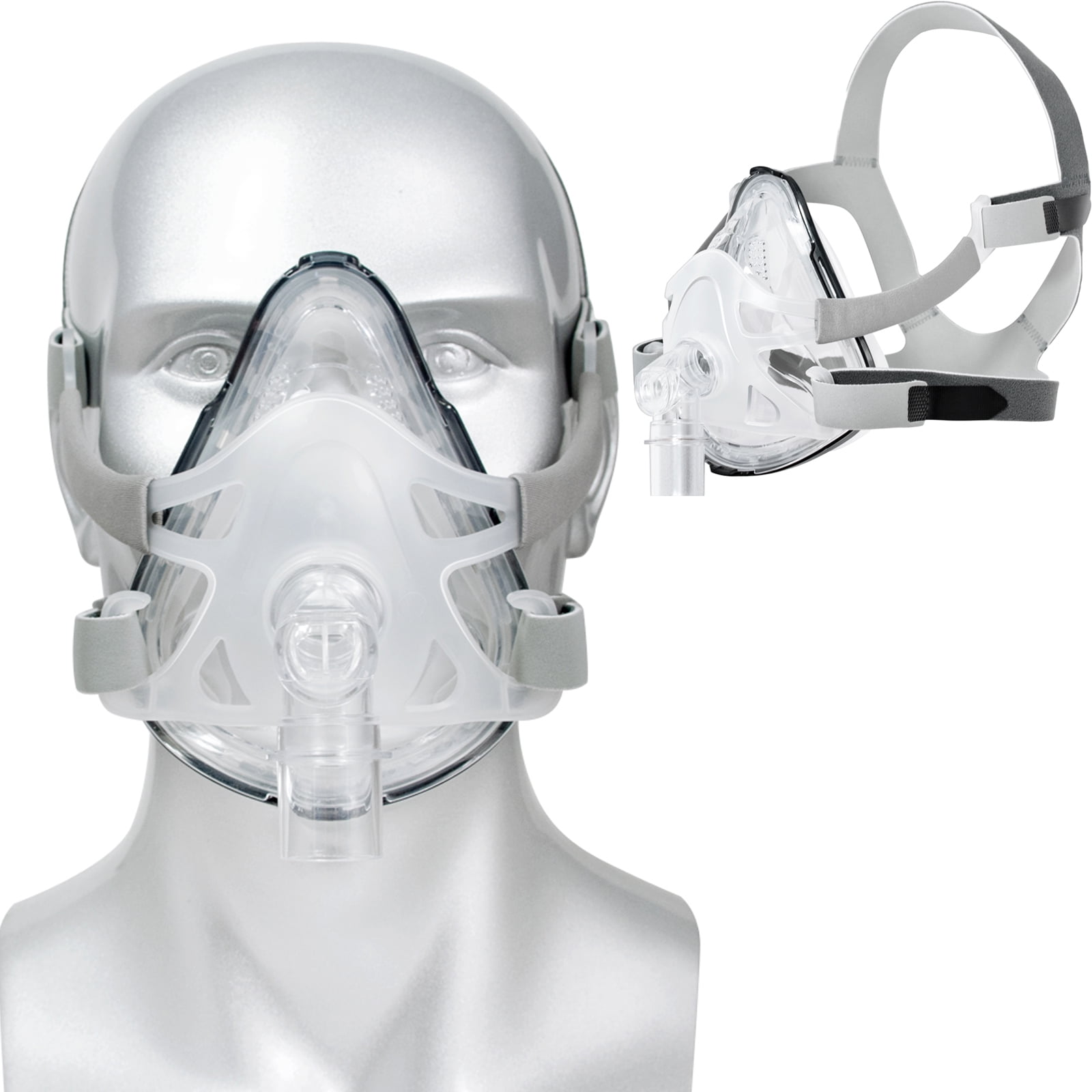 CPAP Full Face Mask L Size For Sleep Apnea Antisnoring With Adjustable