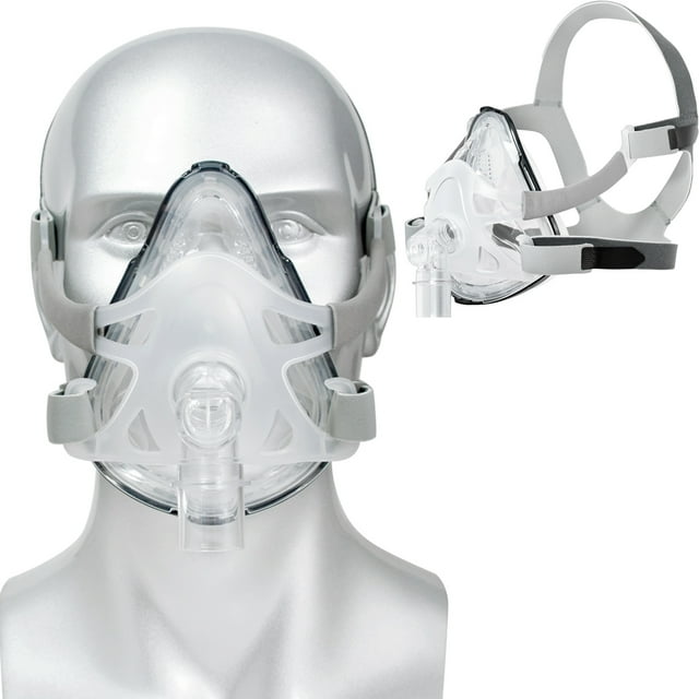 CPAP Full Face Mask L Size For Sleep Apnea Antisnoring With Adjustable