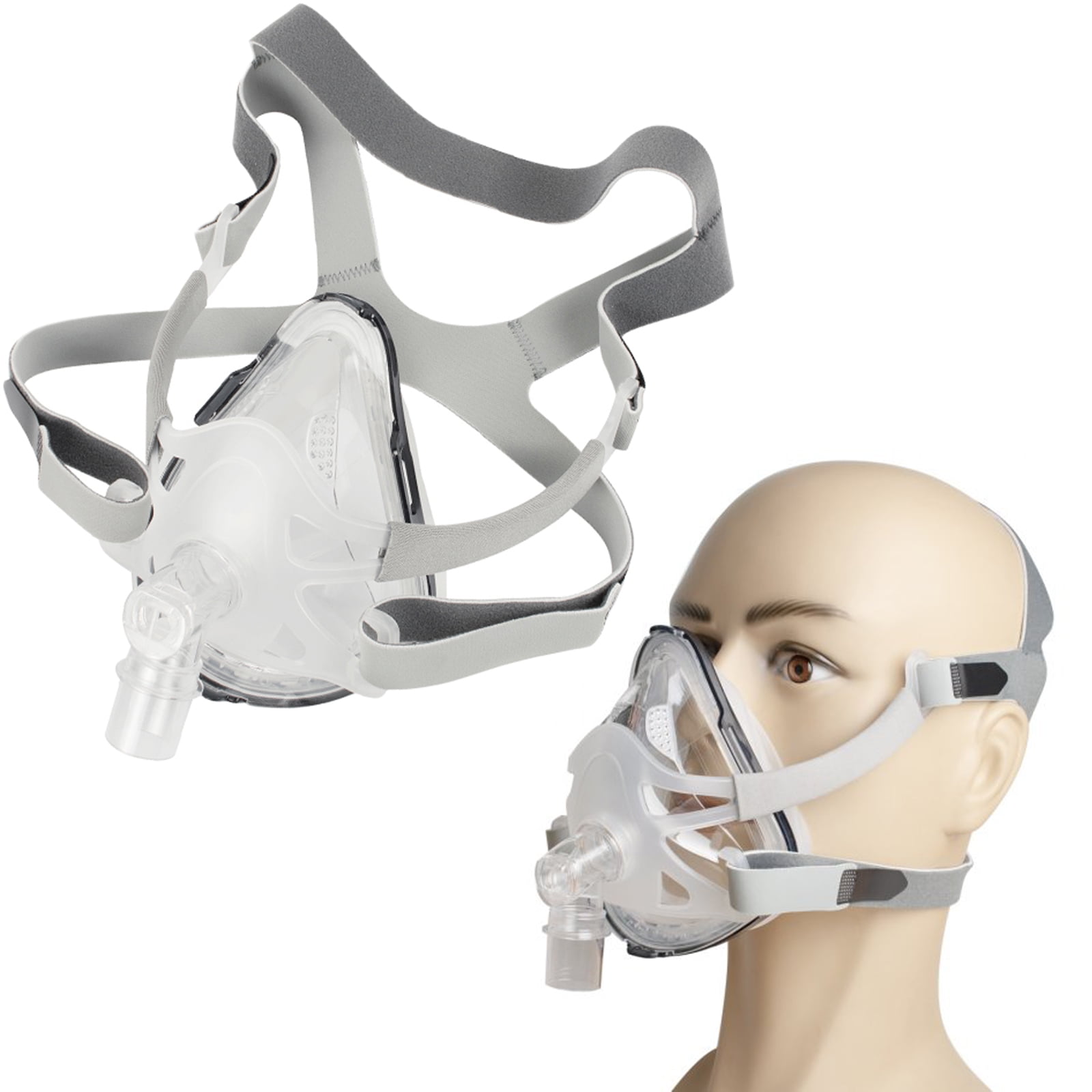 CPAP Full Face Mask M Size For Sleep Apnea Antisnoring With Adjustable