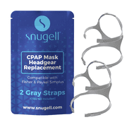 Snugell Headgear Replacement Straps CPAP, 2-Pack - Compatible with Fisher & Paykel Simplus - Durable, Nylon - Clips Not Included