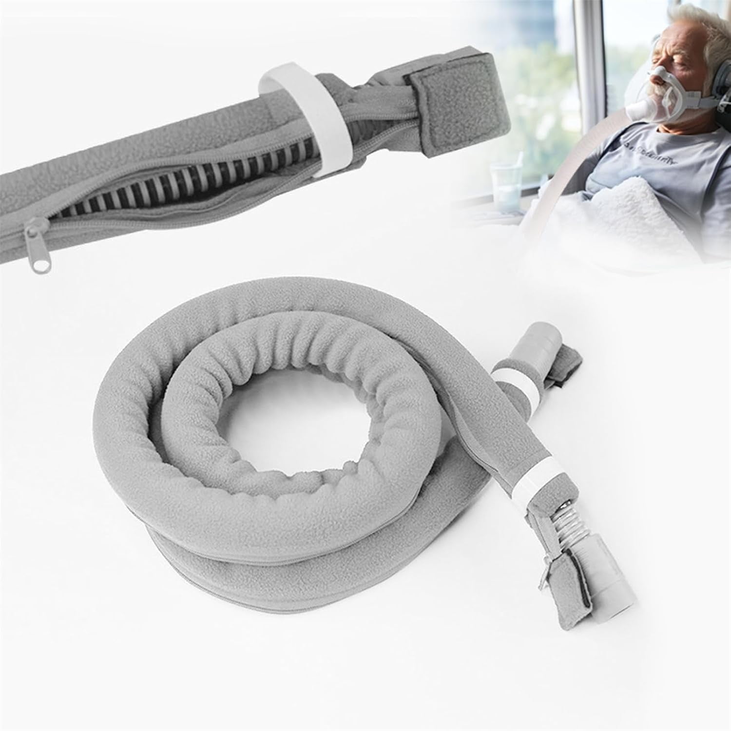 Joey CPAP Hose Cover - Soft Cotton Sleeve For 6ft Tubes, Reduces Rainout & Protects Hose