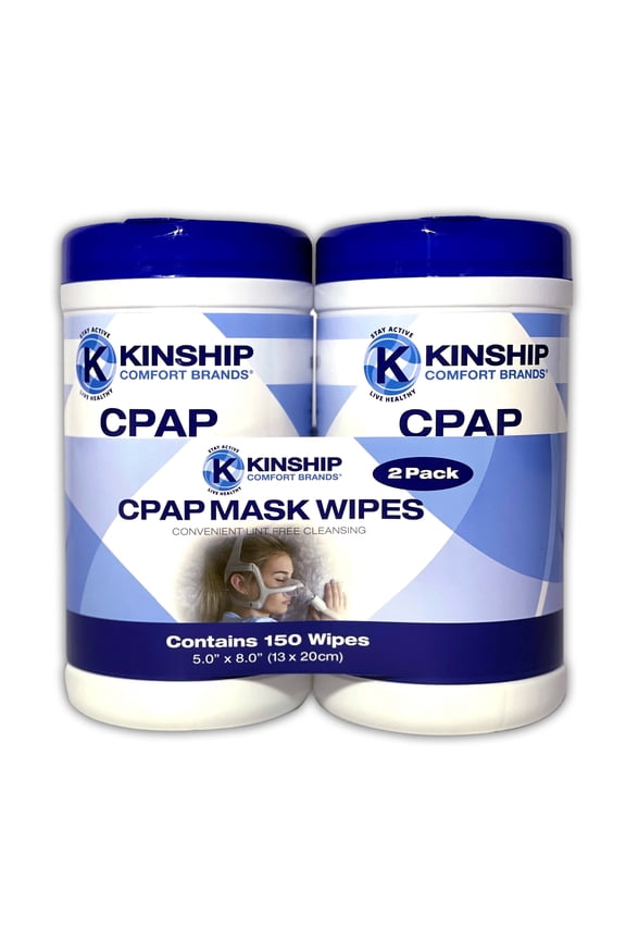 CPAP Mask Cleaning Wipes (150 Count, 2-75 count canisters), Unscented & Lint-Free Cleaning for CPAP & BIPAP Machines