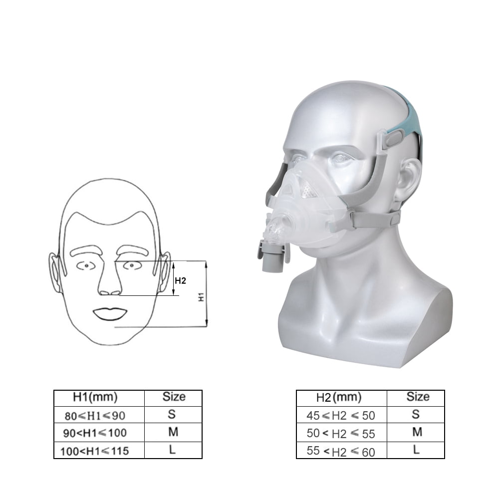 CPAP Mask For Sleep Apnea Anti Snoring Treatment Solution Forehead Framefree Design With Free