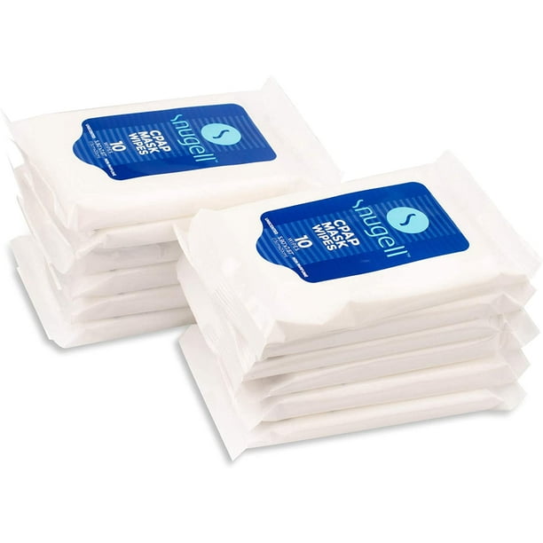CPAP Mask Wipes 12 Travel Packs by Snugell 12 Resealable Sachets with