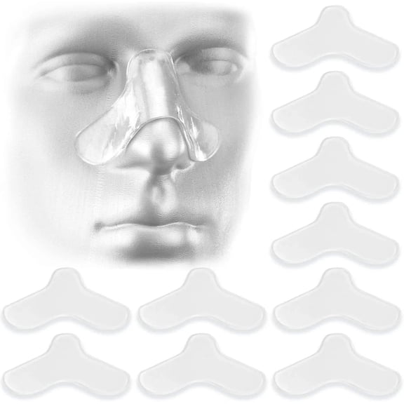 CPAP Nasal Pads 10-Pack Soft Gel Cushions for Mask Pressure Relief, Hypoallergenic Nose Bridge Protectors, Reusable Comfort Covers for Sleep Therapy