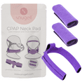 thumbnail image 1 of CPAP Neck Pad and CPAP Headgear Strap Covers - Ultra-Soft Fleece Fabric, Ergonomic Comfort Design - Fits All Major Headgear Brands (Purple), 1 of 5