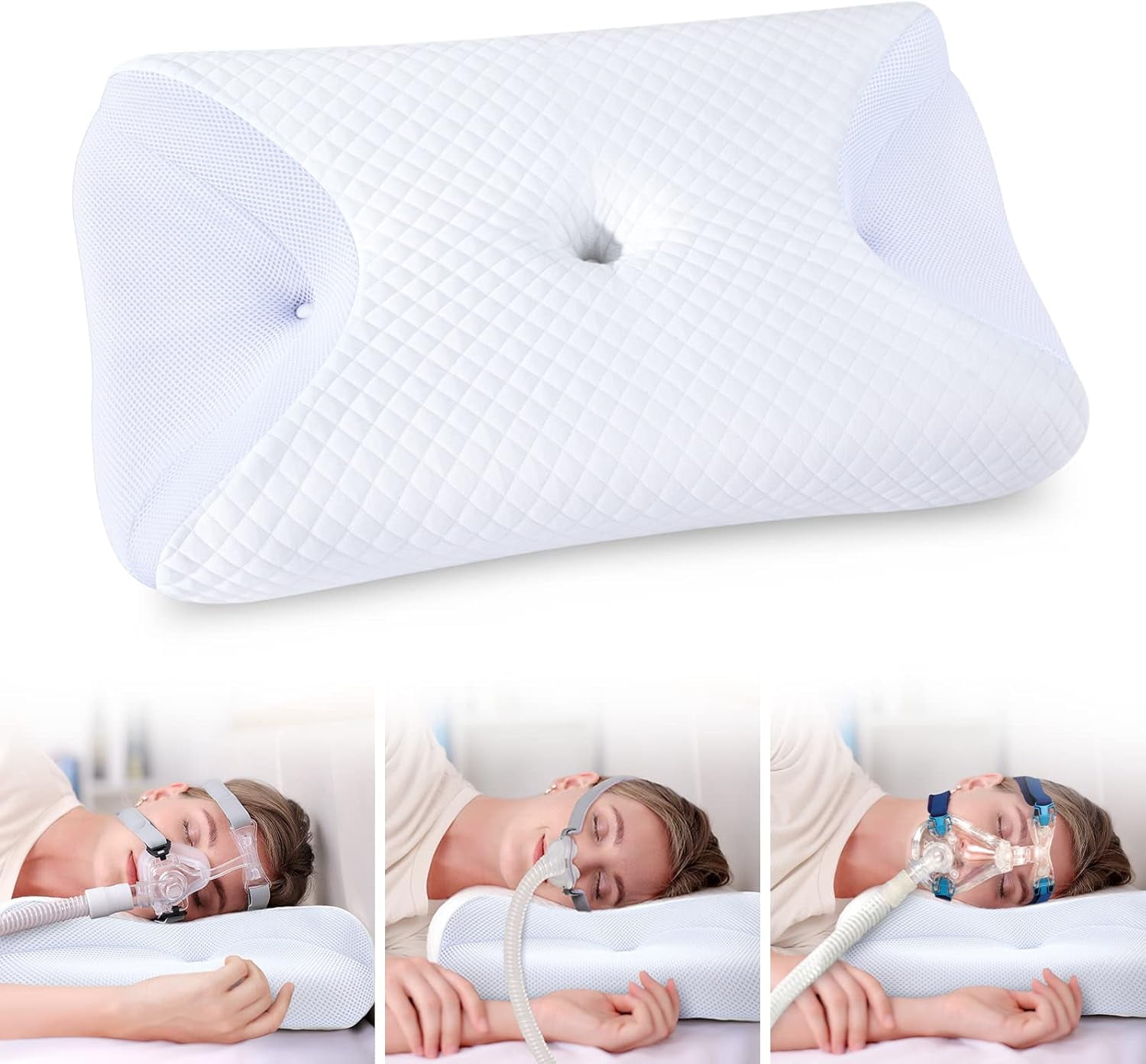 CPAP Pillow for Side Sleeping, CPAP Nasal Pillows for All CPAP Masks