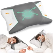 CPAP Pillow for Sleeping, Sleep Apnea Pillow for All CPAP Masks Users to Reduce Air Leaks, Masks Pressure, Memory Foam with Cooling & Breathable Pillowcase