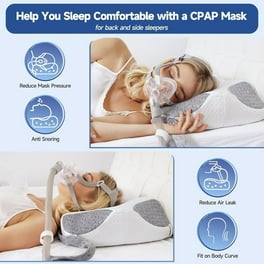 Medline CPAP Memory Foam Pillow Orthopedic Contoured Side Sleeper Spine Alignment White Walmart