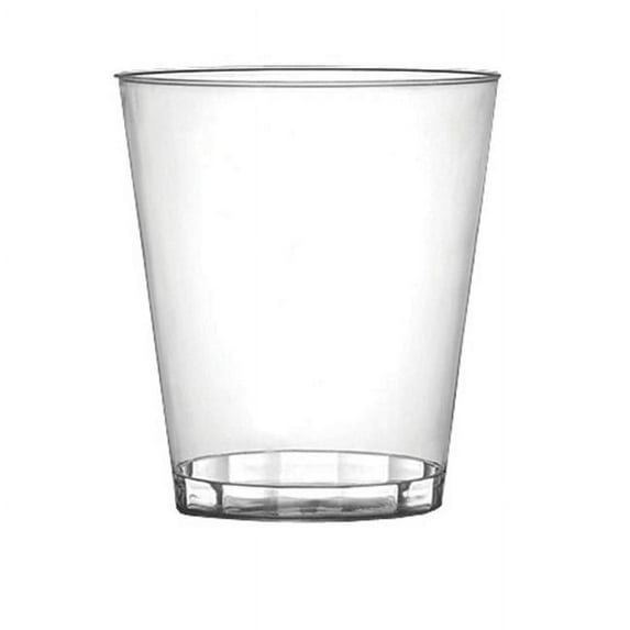 CPC B12075 7 oz Disposable Tumblers-Clear Hard Plastic Cups, Case of 500 - 25 Case of 20