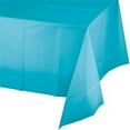 thumbnail image 1 of CPC B54108CB 54 x 108 in. Disposable Vinyl Carribean Blue Table Cover, Case of 24, 1 of 1