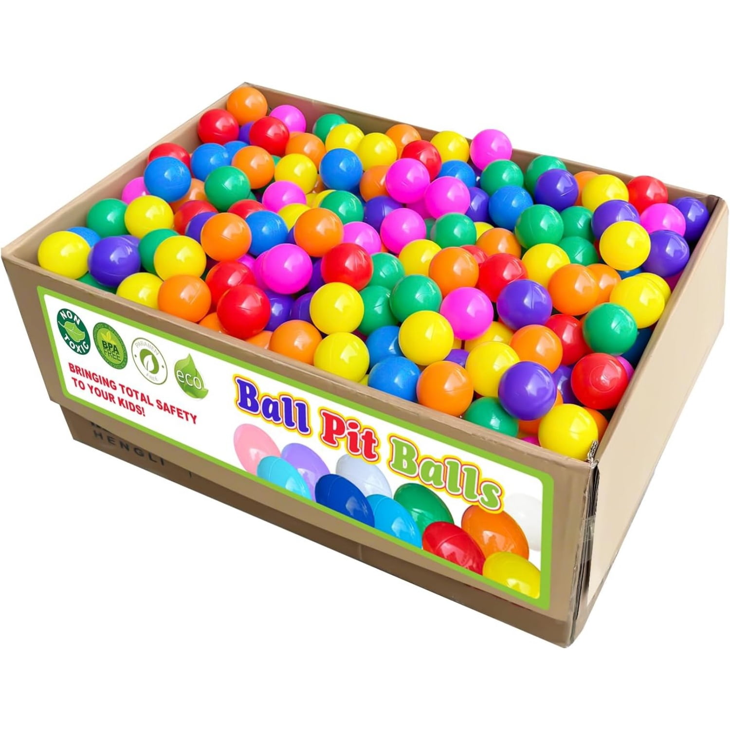 CPC-Certified Ball Pit Balls, 2.2" Diameter, BPA-Free, 150+ LBS Pressure Resistant, Sensory Play