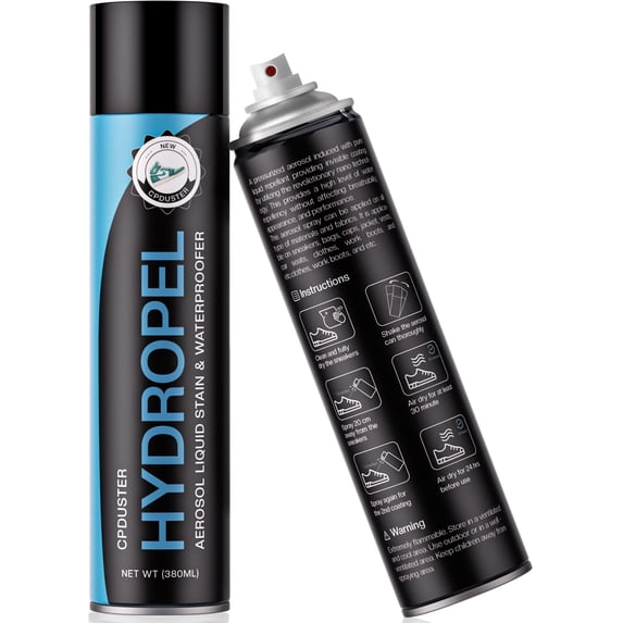 CPDUSTER Waterproofing Spray, 13.5oz Rain & Stain Waterproof Shoe Spray, Nano Protection for Sneaker, Suede, Leather