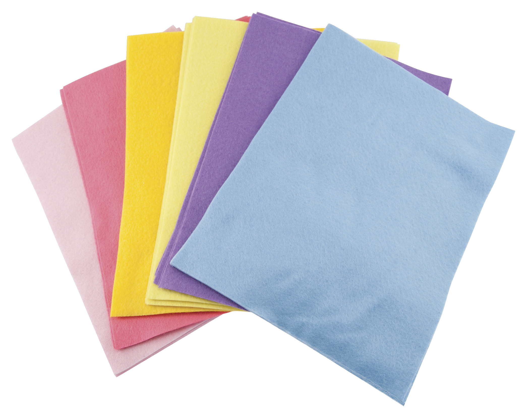 CPE Acrylic Felt Assortment, 9 x 12 Inches, Assorted Pastel Color, Pack of 25 - image 1 of 2