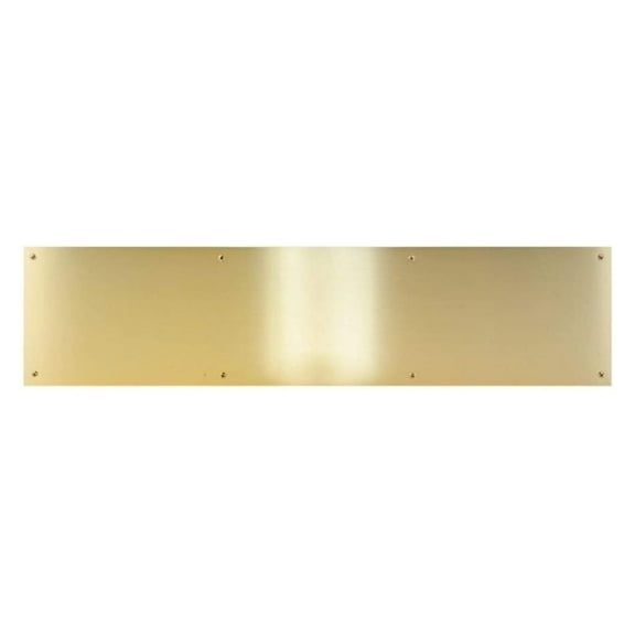 CPG Products - Metal Aluminum Kick Plate - 3/64-inch Thick - Choose The Height and Width for Your Door (Brass Tone, 10" X 34")