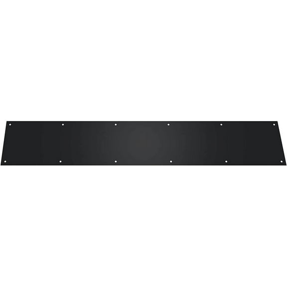 CPG Products - Metal Door Kick Plate - Black 10" x 28" - for 30" Doors - Wood & Metal Mounting - Door Protection - Door Plate - Adds Curb Appeal - Commercial Grade