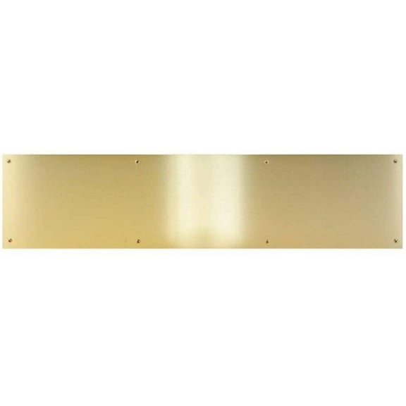 CPG Products - Metal Door Kick Plate - Brass Tone 12" x 28" - for 30" Doors - Wood & Metal Mounting - Door Protection - Door Plate - Adds Curb Appeal - Commercial Grade