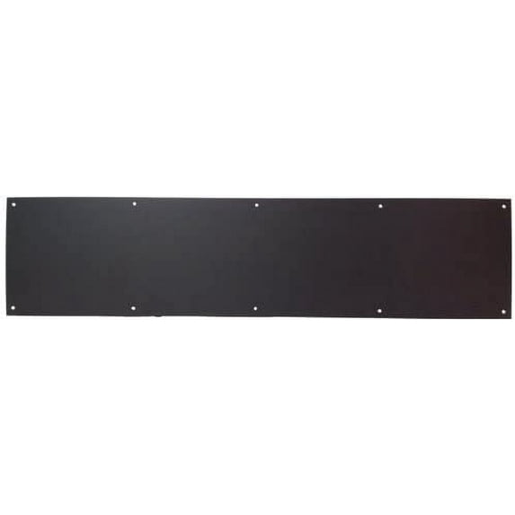 CPG Products - Metal Door Kick Plate - Dark Brown/Duro Coated 10" x 34" - for 36" Doors - Wood & Metal Mounting - Door Protection - Door Plate - Adds Curb Appeal - Commercial Grade