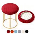 thumbnail image 1 of CPHDW7 Round Stool Cover, Stretchable Elastic Seat Cushion with Soft Thick Padding and Washable Fabric, Chair Seat Protector for Kitchen Island and Vanity Stool, 1 of 9