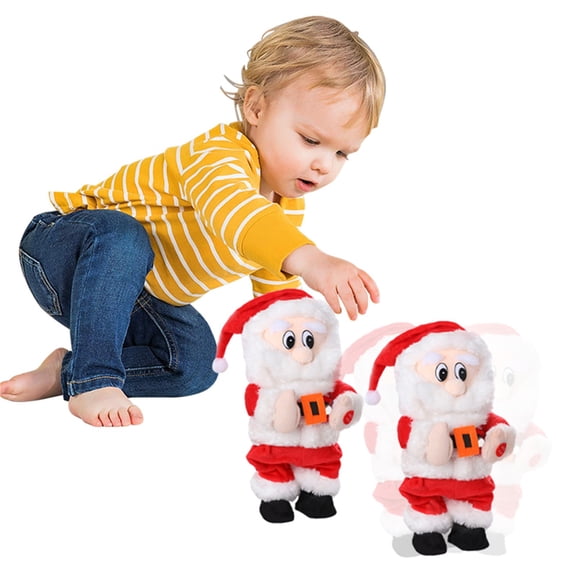 CPHDW7 Singing Santa Claus, Twerking Dancing Plush Figure with Motion and Song, Fun Animated Christmas Decor for Festive Season