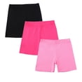 thumbnail image 1 of CPNG 3 Pack Set Girls Dance Shorts Cartwheel Toddler Biker Under Dress Multi-Color Kids Bike Shorts High Waisted Tight Shorts(Hot Pink,10-12 Years), 1 of 6