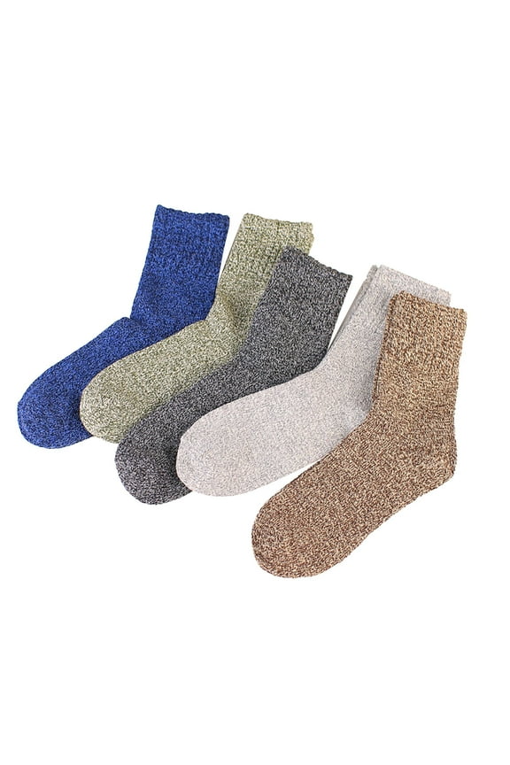 5pcs Women's Ladies Girls Wool Socks for Women Warm Winter Socks Thermal Socks Cozy Crew Socks for Women Thick Hiking Boot Socks