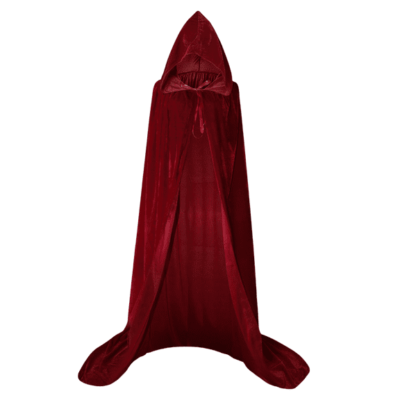 CPNG Adult’s Unisex Hooded Robe Cloak Long Velvet Lightweight Overcoat Cloak for Halloween Christmas Cosplay Cape Masquerade Dress Up Costumes