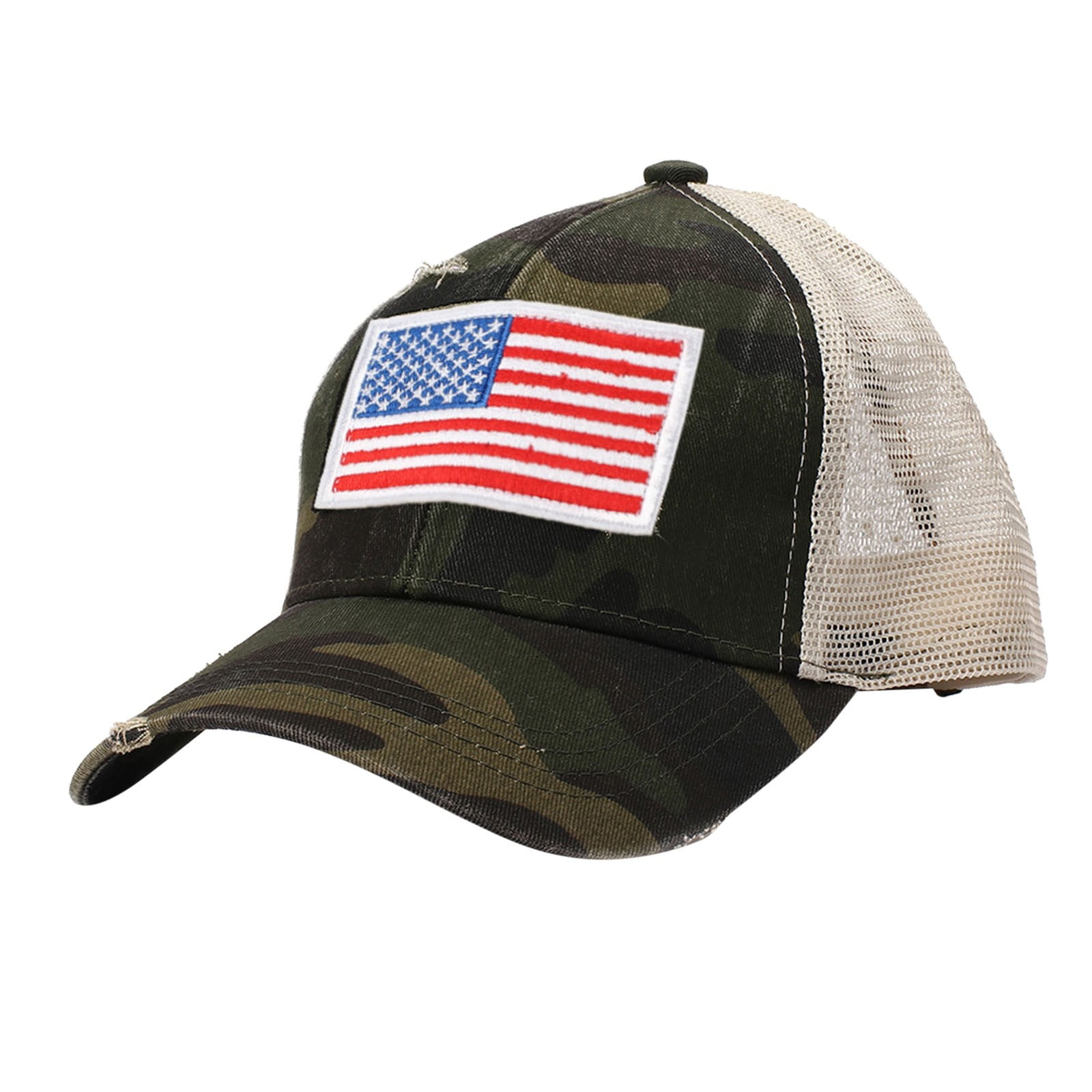 CPNG American Flag Independence Day Mesh Baseball Cap Adjustable Size ...