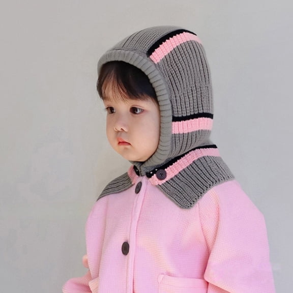 CPNG Baby Balaclava Knit Pointed Hat with Pom-Pom – Soft Ribbed for Sensitive Skin, Adjustable Tie for Active Infants, Autumn Winter Accessory That Matches Outfits, Warm for Walks & Play