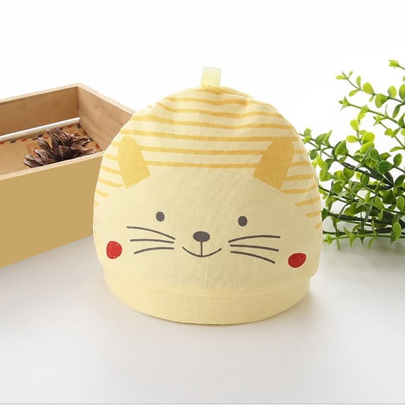 CPNG Baby Beanie Cotton Lightweight Cute Graphic Double Layer Super Soft Thermal Warm Infant Cap Cuffed Infant Girl Winter Hat Warm Soft Cartoon Fall Hats Cap