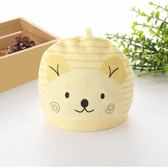 CPNG Baby Beanie Cotton Lightweight Cute Graphic Double Layer Super Soft Thermal Warm Infant Cap Cuffed Infant Girl Winter Hat Warm Soft Cartoon Fall Hats Cap