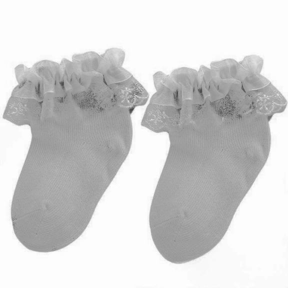 CPNG Baby Boys Girls Turn Cuff Bottie Elegant Double Layer Lace Ruffle Socks Cotton Baby Comfortable and Trendy Socks for Infant Toddler