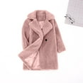 thumbnail image 1 of CPNG Toddler Baby Girls Duffle Overcoat Faux Fur Teddy Long Coat Winter Fleece Sherpa Jacket Warm Outwear Clothes Windproof Thick Cardigan Trench Lapel Parka Coat, 1 of 7