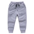thumbnail image 1 of CPNG Baby Toddler Kid Boys Girls Casual Wide Leg Solid Color Sweatpants Elastic High Waist Loose Pants Drawstring Casual Pants(Grey,3-4 Years), 1 of 7