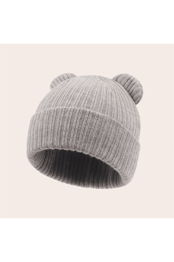Baby Toddler Winter Hats Girls Boys Beanie with Cotton Lining Knitted Knit Winter Hat with Cute Bear Ear Warm Fleece Cap for Cold Weather