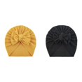 thumbnail image 1 of CPNG Baby Winter Hat, Bowknot Knitted Floral Cap Girls Print Turban Baby Boys Hat Elastics Toddler Baby Care Baby Hat (H+I), 1 of 1