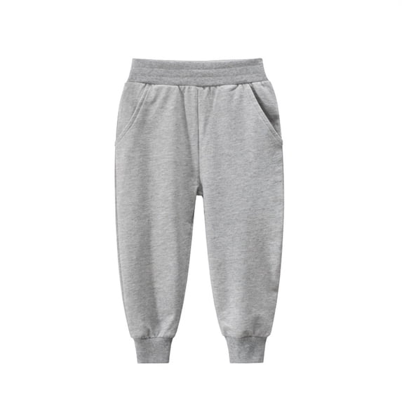 CPNG Boy's Jogger Pants Solid Color Pull On Jogger Pants Toddler Drawstring Elastic Waist Cotton Casual Sweatpants for Daily School Fall Clothes