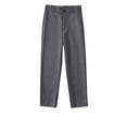 thumbnail image 1 of CPNG Boys Dress Pants Straight Pants High Waist School Uniform Pants Classic Button Front Zipper Uniform Pants(Grey,17-18 Years), 1 of 5