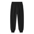 thumbnail image 1 of CPNG Boys Girls Baggy Casual Pants Sweatpants Solid Color Wide Leg High Waist Elastic Waist Loose Pants Joggers Sweat Pants(Black,7-8 Years), 1 of 5