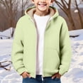 thumbnail image 1 of CPNG Boys Girls Sherpa Lined Zip Up Hoodie Kids Fleece Jacket Thick Coat with Hood and Front Pockets Casual Hooded Sweatshirt Trendy Clothing Fall Winter Warm Outerwear, 1 of 7