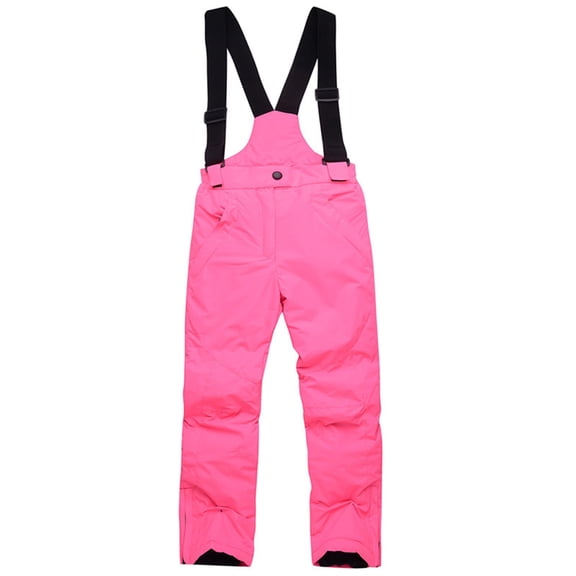 CPNG Boys Girls Snow Pants Winter Outdoor Ski Trousers Waterproof Insulated Overalls Toddler Kids Snow Bib Insulated Warm Thick Snow Ski Pants Activewear Clothes