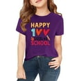 thumbnail image 1 of CPNG Boys Girls Summer Short Sleeve T Shirt 100 Days Of School Printing Crewneck Soft Breathable T-Shirts Tops(Dark Purple,10-11 Years), 1 of 8