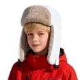 thumbnail image 1 of CPNG Boys Girls Trapper Hat Warm Trooper Hat Windproof Beanie Fleece Lined Kids Hat Faux Fur Lined Earflap Winter Ski Cap Ushanka Eskimo Hat, 1 of 5