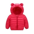 thumbnail image 1 of CPNG Boys Girls Winter Down Coats Puffer Padded Jacket for Toddler Kids Light Puffer Padded Jacket Light Cute Bear Ears with Hoods Clothing Outerwear, 1 of 3