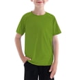 thumbnail image 1 of CPNG Boys T Shirts Summer Classic Solid Color Pullover Raglan Short Sleeve Crewneck Casual Trendy T Shirts Top(Green,5-6 Years), 1 of 8