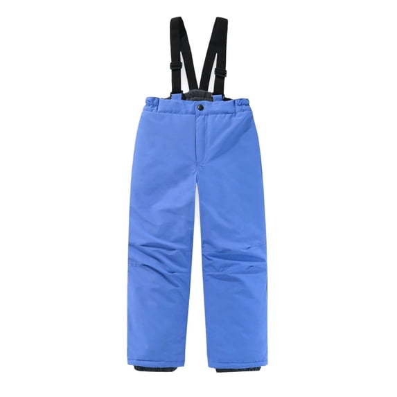 CPNG Boys and Girls Shoulder Straps Cotton Pants Waterproof Snow Ski Pants Winter Outdoor Snowboard Bibs Snow Trouser(Blue,11-12 Years)