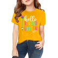thumbnail image 1 of CPNG Boys' and Girls' Summer Short Sleeve T Shirt Personalized Back To School Printing Crewneck Soft Tops T-Shirts(Yellow,2-3 Years), 1 of 8