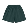 thumbnail image 1 of CPNG Boys' and Girls' Summer Thin Casual Shorts Solid Color Athletic Shorts Elastic High Waist Loose Fit Shorts(Blackish Green,5-6 Years), 1 of 4